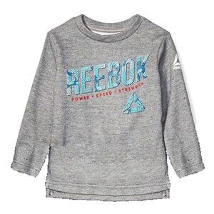 Reebok Toddler Grey Fleece Sweatshirt Size 24 M Boys 2 Years